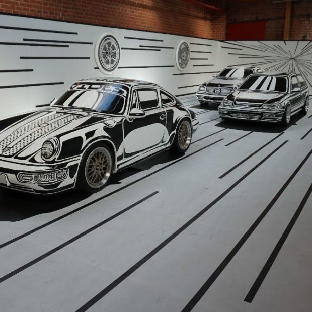 Illusion d’optique : quand les voitures en 3D deviennent des dessins en 2D